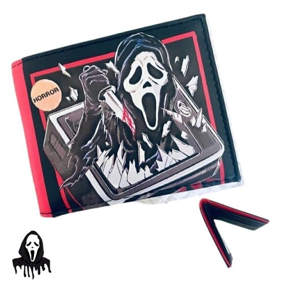 NWT Ghost Face Bifold Wallet - Halloween lovers, fans of Scream & horror movies - Picture 1 of 10